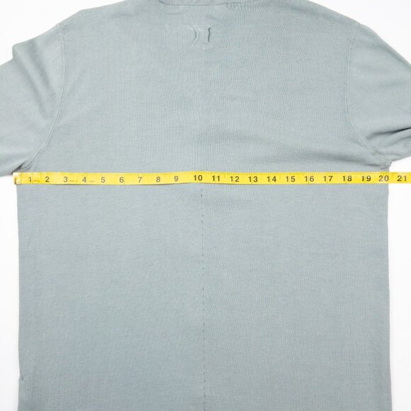 Hannes Roether Cardigan Sweater Men's Large Light Green Button-Up Loop Cotton - Picture 13 of 16